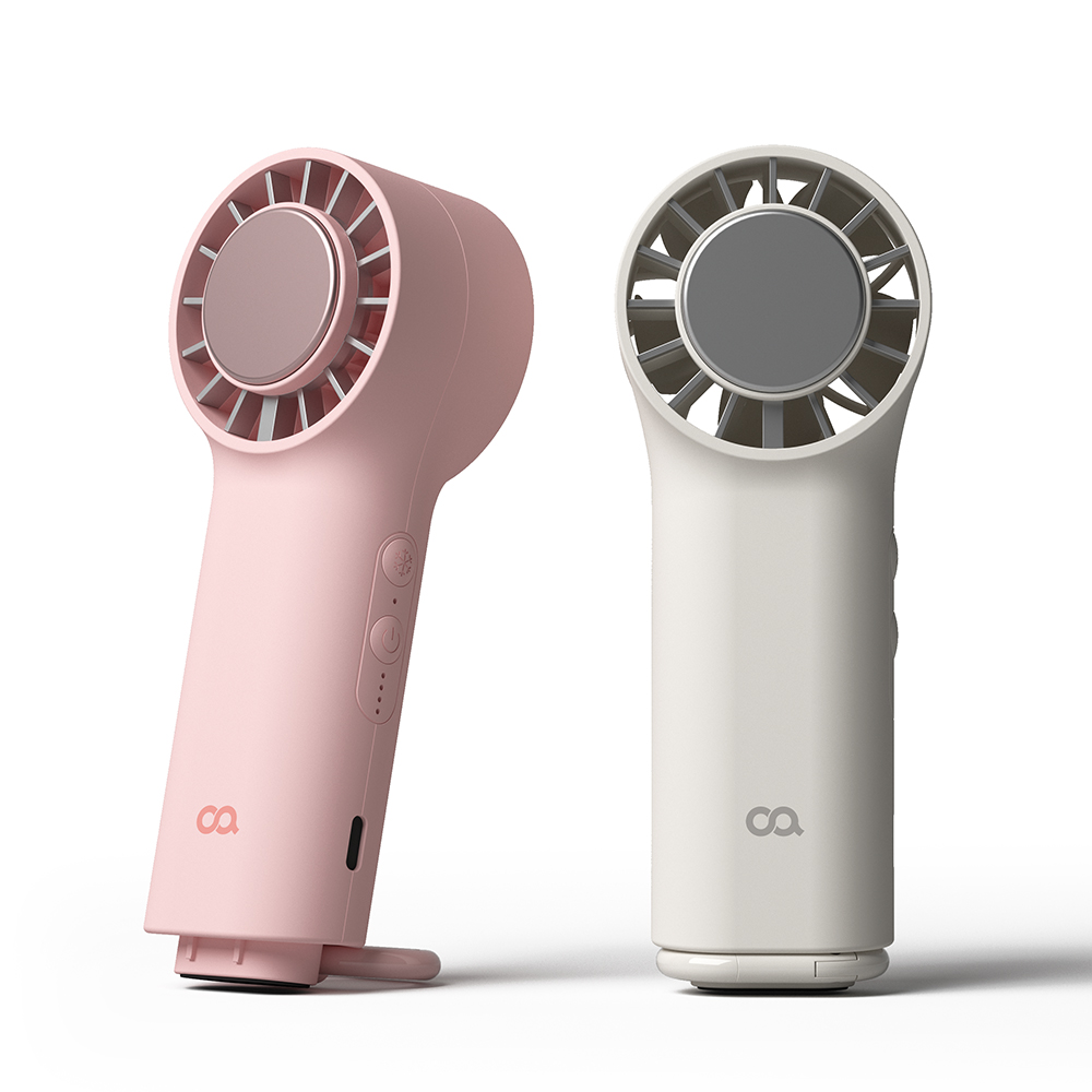 핑크와 화이트 두 가지 색상으로 나란히 배치된 완성된 제품의 정면 및 측면 모습
