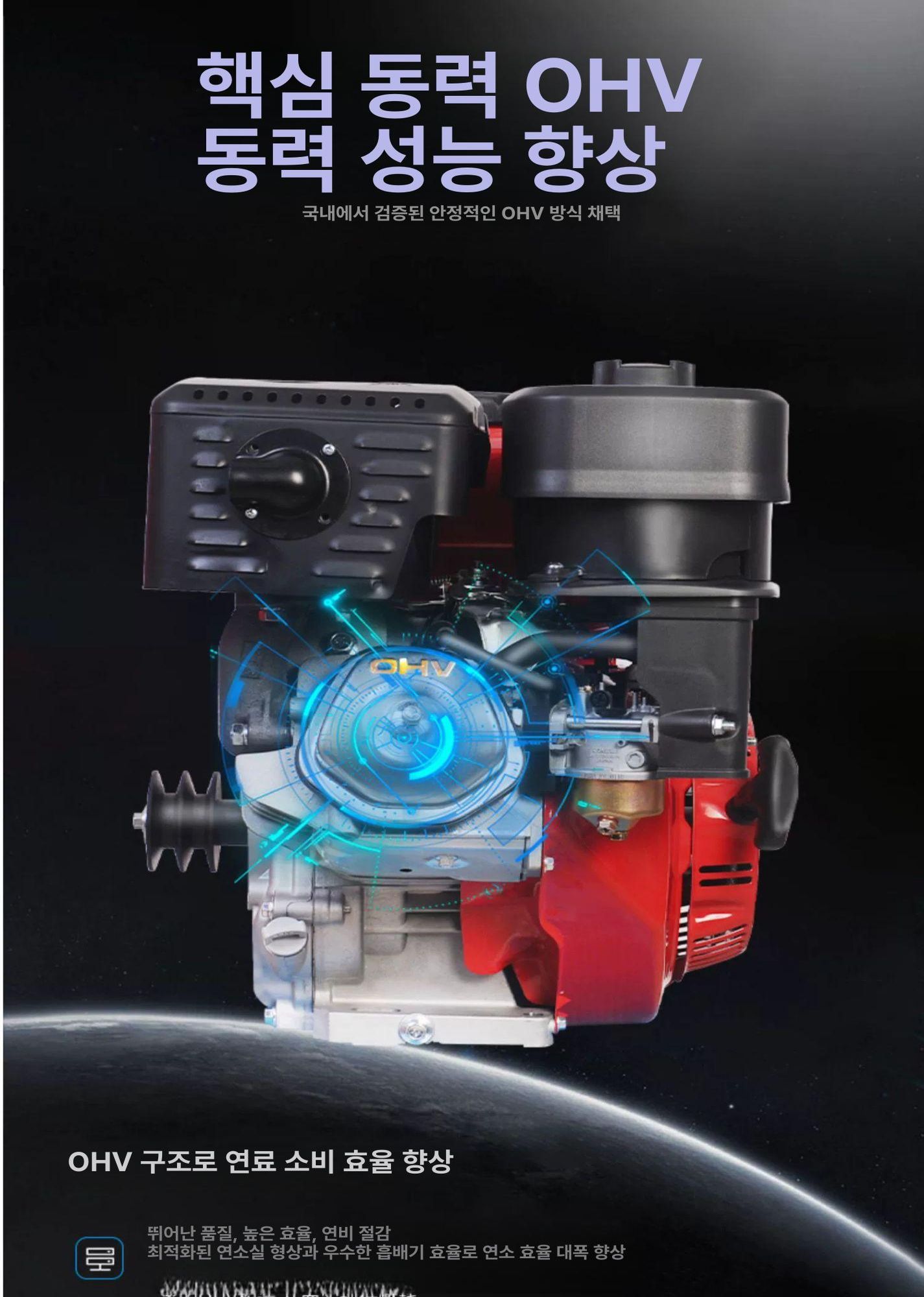 고성능 농업용관리기 엔진 가솔린 전문 작업 농기계 미니 헤드 텃밭 로타리 탈곡기 밭갈이 - 상세 이미지 2