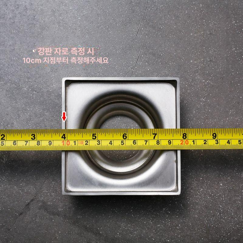 스텐 배수구 커버 12.원형 4cm 트랩 뚜껑 사각 사각형 바닥 배수구 필터 6cm - 상세 이미지 3