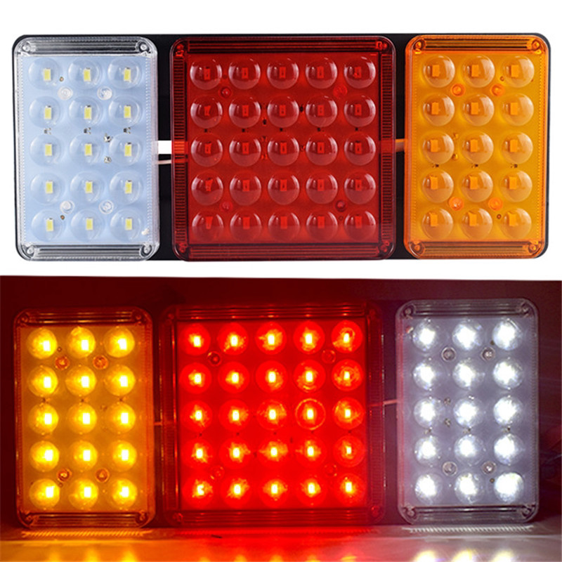 LED 철판 테일램프 대형 화물차 후미등 트레일러 데루등 중장비 브레이크등 대형차 경고등 - 상세 이미지 2