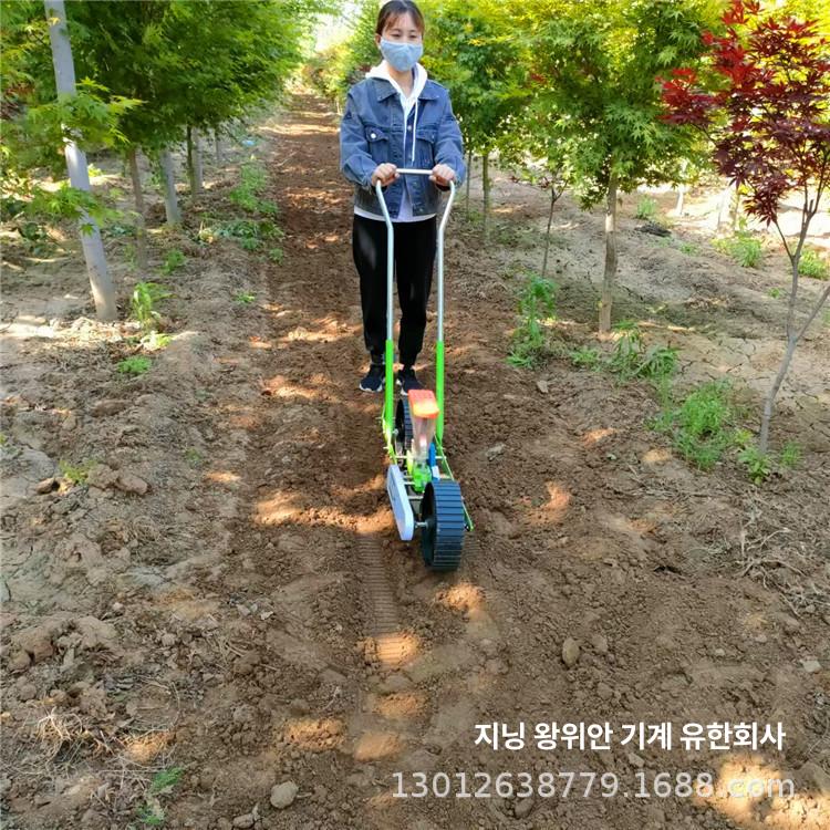 모종 농업용 깨 들깨 시금치 등 씨앗 정밀 파종기 6열 수동 핸드푸쉬 금속 프레임 채소 손밀기식 파종기 이미지 6