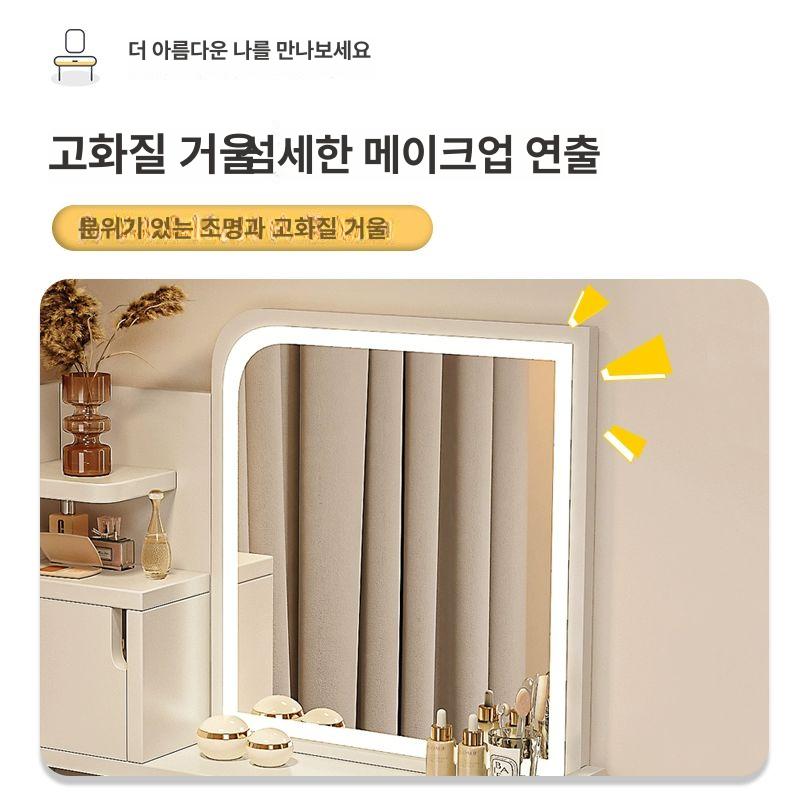 입식화장대 미니 입식 화장대 메이크업 럭셔리 세트 수납 슬림 - 상세 이미지 3