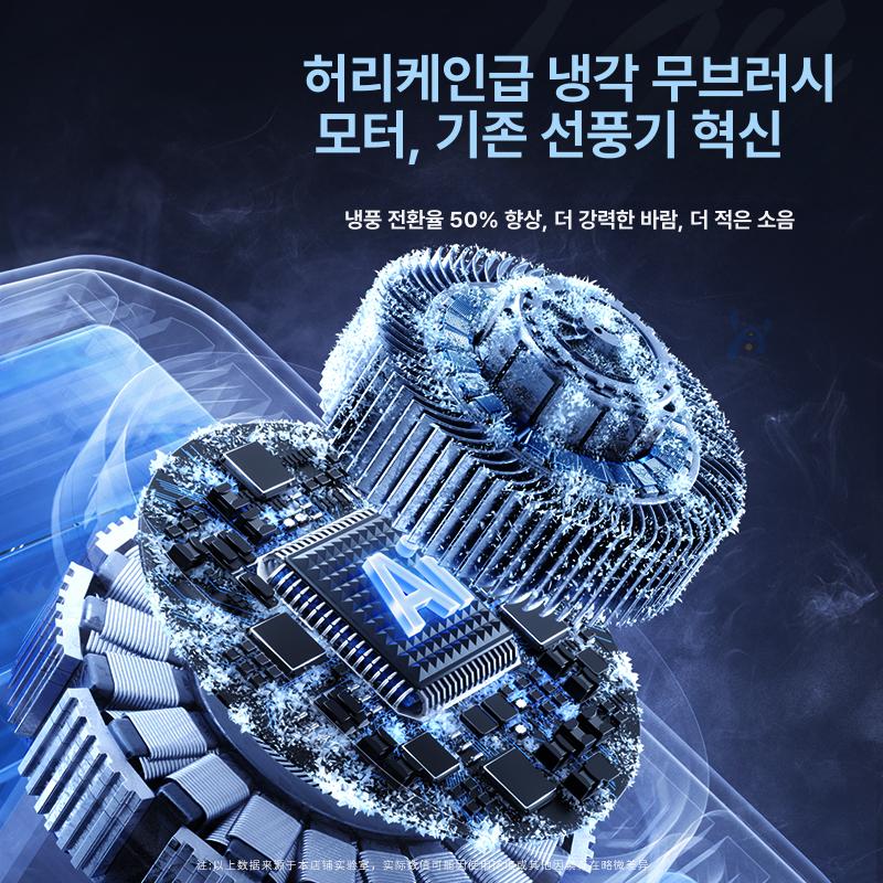 허리걸이 선풍기 벨트선풍기 등풍기 이동식 에어컨 강력 휴대용 무소음 디지털 화면 USB 4000mAh 3단 풍량 바이브런트오렌지 허리 [2025 플래그십 신형 L] 강력한 0mAh - 상세 이미지 3