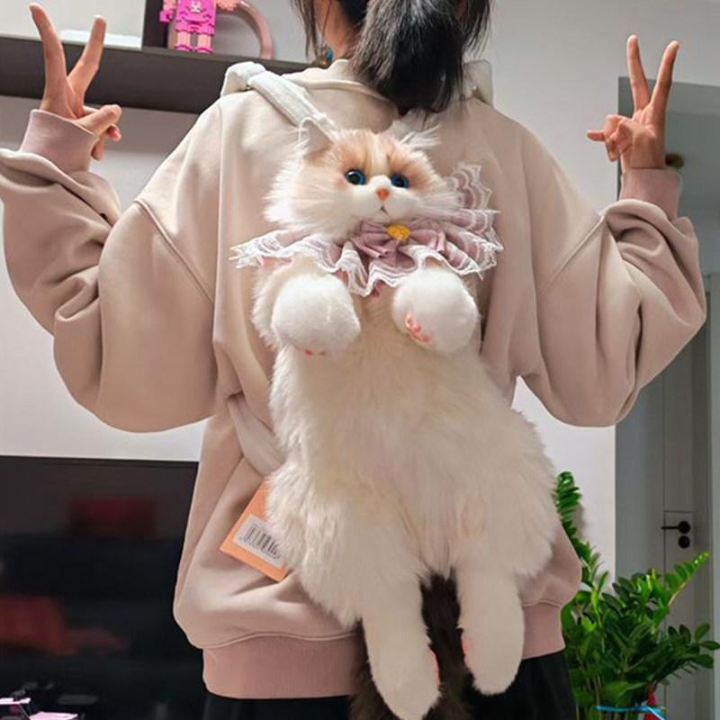 귀여운 고양이 여성용 여행용 생일 선물 가방 - 상세 이미지 4