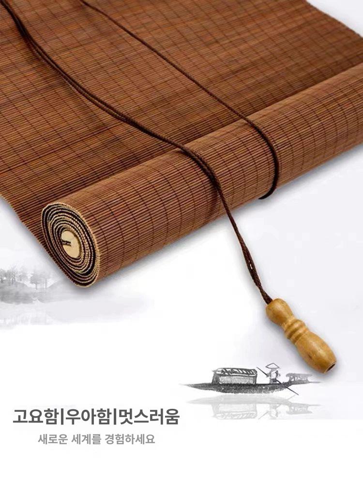 HGG 주문제작 대나무발 베란다 테라스 블라인드 창문 가는 1.2m 1.5m 완제품 롤러블라인드 - 상세 이미지 5