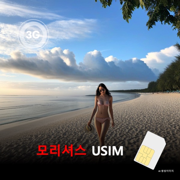 [유심칩] 모리셔스 유심 USIM 데이터 전용 매일 무제한 이심통 - 상품 이미지