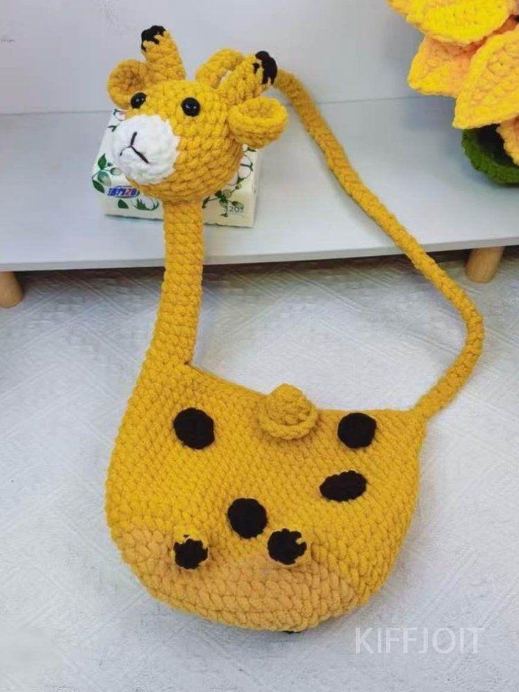 제니오숲 귀여운기린 뜨게가방 DIY도구세트 이미지 3