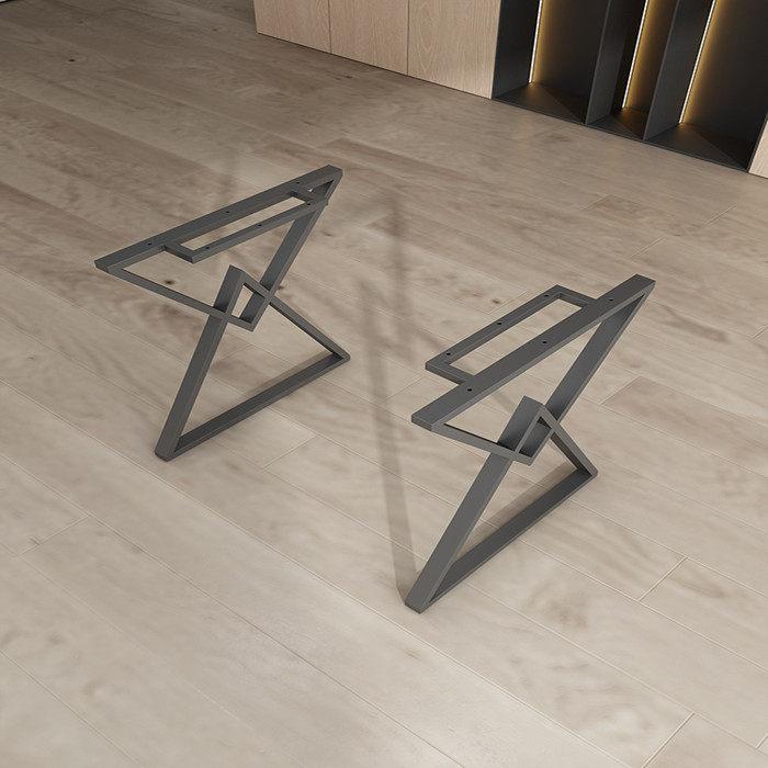 태이블 다리 원목 가구 프레임 지지대 철재 테이블 폭 30 높이 60cm 블랙 - 상세 이미지 5
