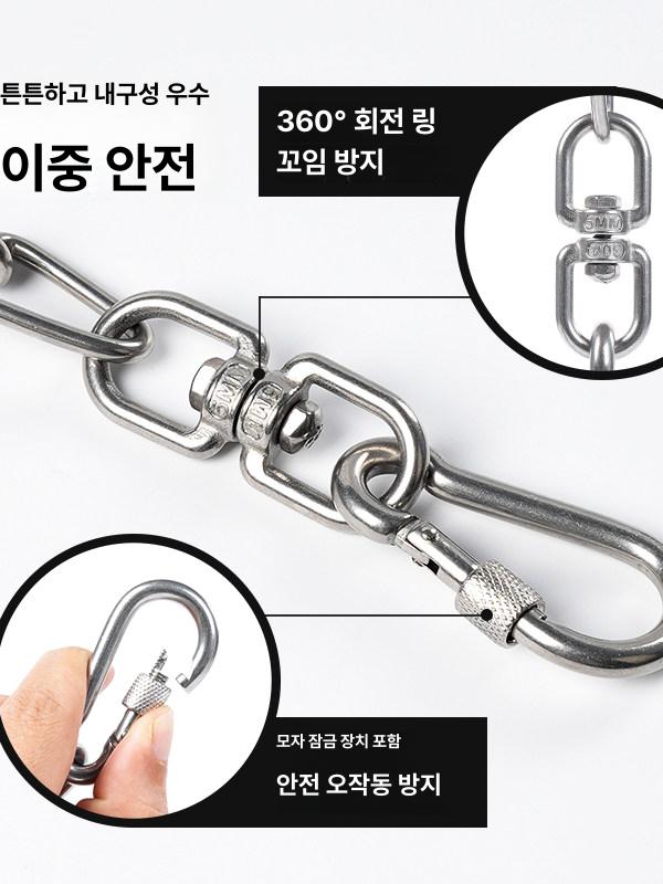 스테인리스 강아지 훈련 초크 체인 애견 반려견 목줄 2.5mm(5-10kg) 5m - 상세 이미지 4