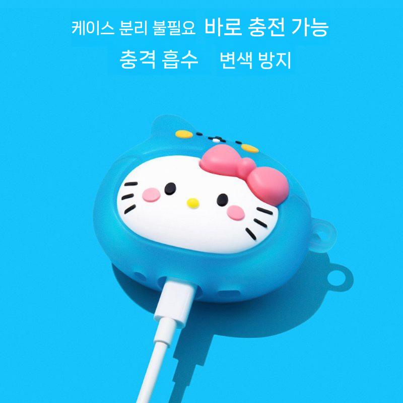 갤럭시 버즈4 프로 케이스 키티 피규어 실리콘 커버 버클 - 상세 이미지 3