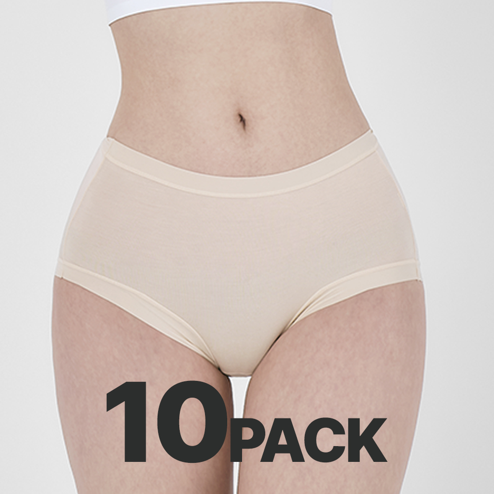 네이버 라로엘 실키 인견 쿨 모달 심리스 팬티 10매 세트