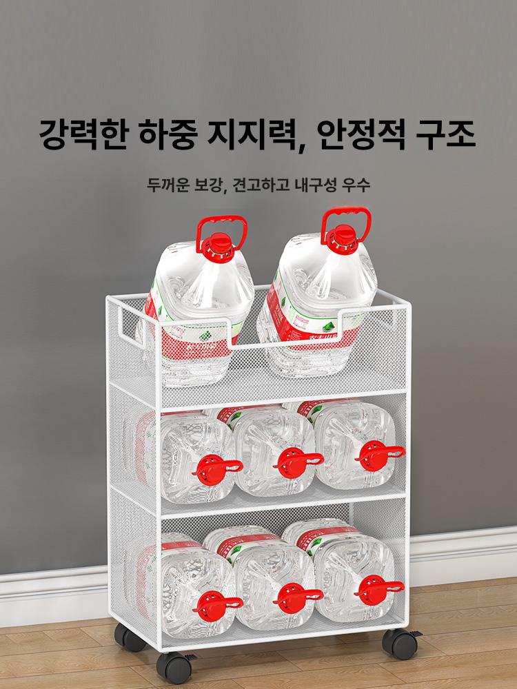 트롤리 선반 책꽂이 수납 책장 북카트 책상밑 북 서류 틈새 이동식 철제 바퀴달린 - 상세 이미지 5
