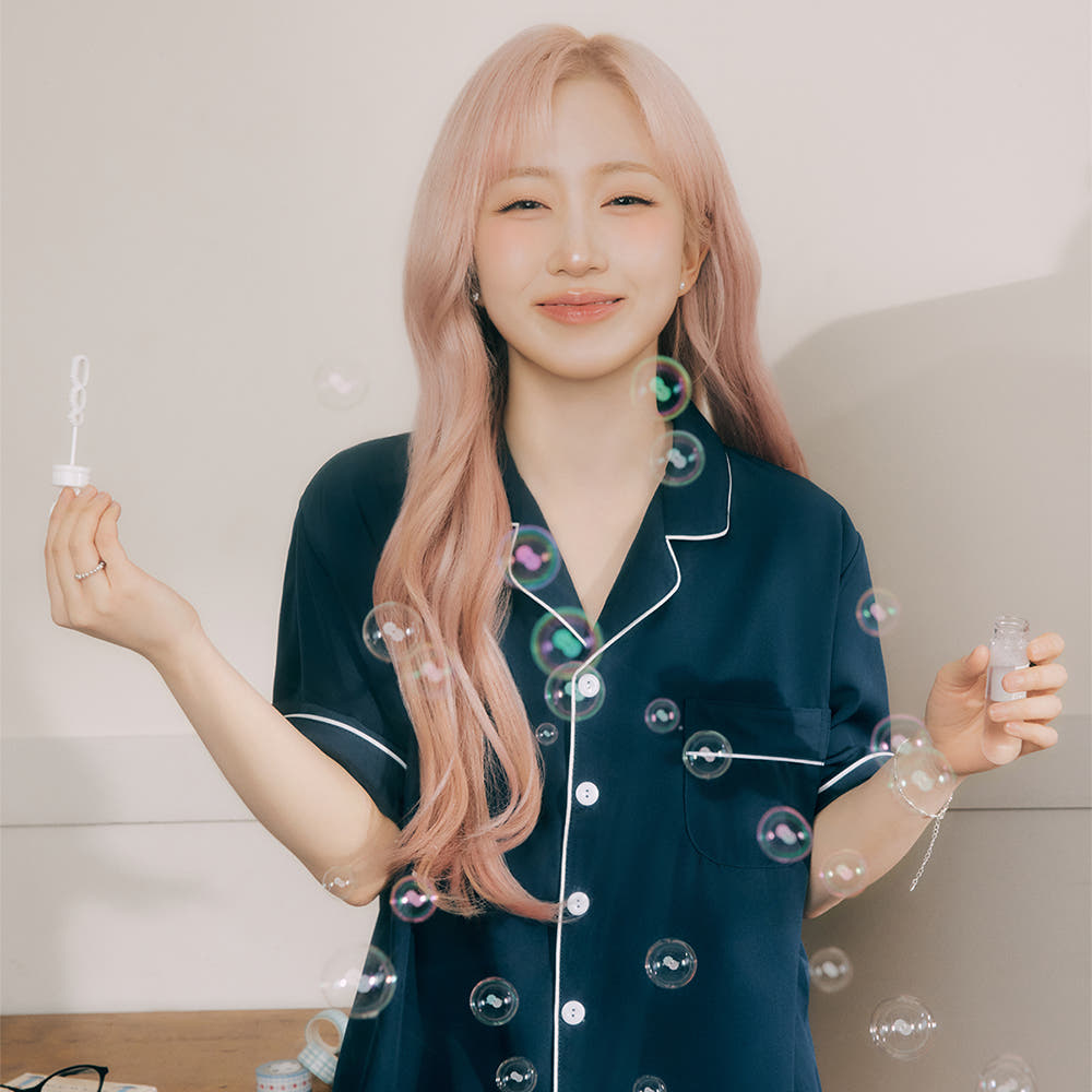 DOSSY 실크핏 에센셜 반팔 파자마 세트 커플잠옷