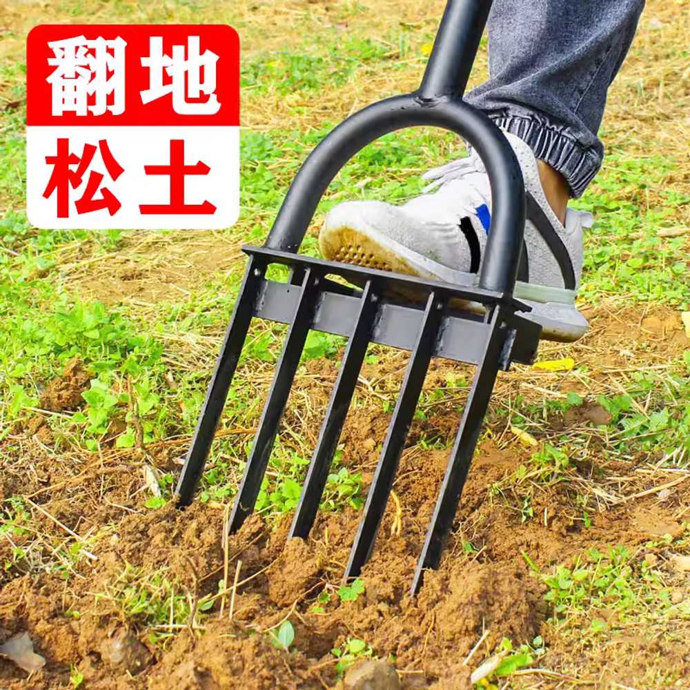 톱니형 포크삽 도라지창 마늘 삼지창 고구마 땅콩 경량형 - 상세 이미지 2