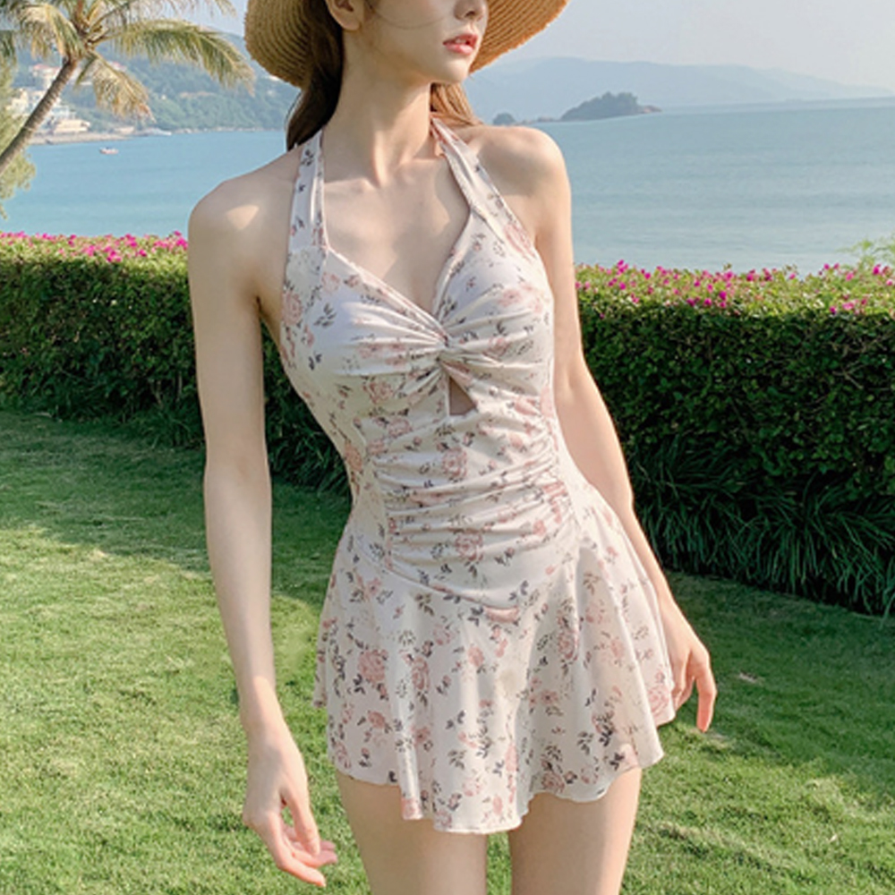 HESW8416  셔링 원피스 수영복 러블리 수영복 예쁜수영복 - 상품 이미지