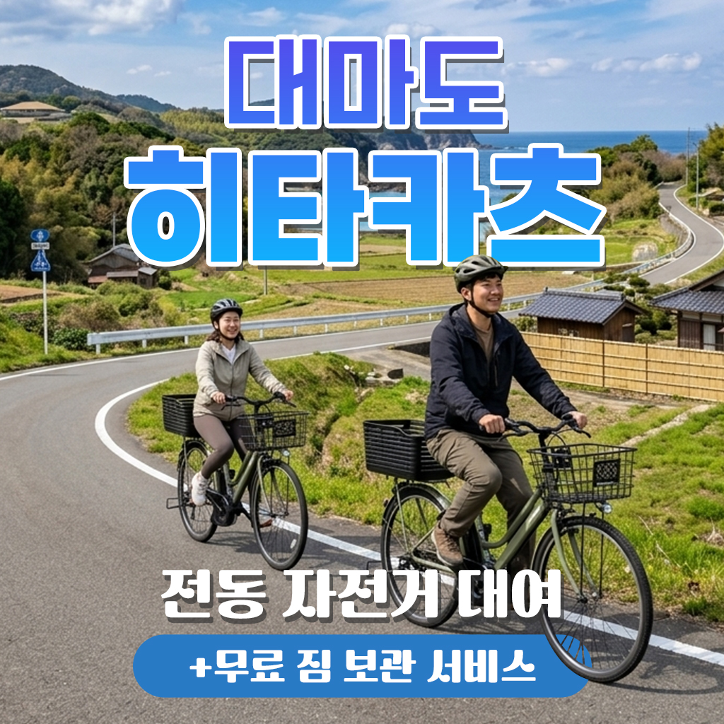 대마도 전동 자전거 대여 히타카츠 쓰시마 자전거여행 라이딩 당일치기 1박2일 - 상품 이미지