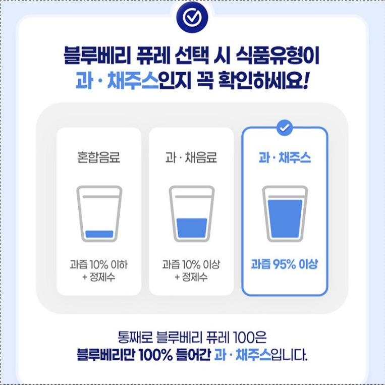 블루베리퓨레 100% 3박스 짜먹는 블루베리 스틱 즙 원액 - 상세 이미지 3