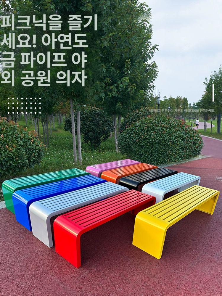 온열벤치 원두막 3인 야외 버스정류장 나무 의자 (실버) 길이 100x너비 40x높이 45 - 상세 이미지 2