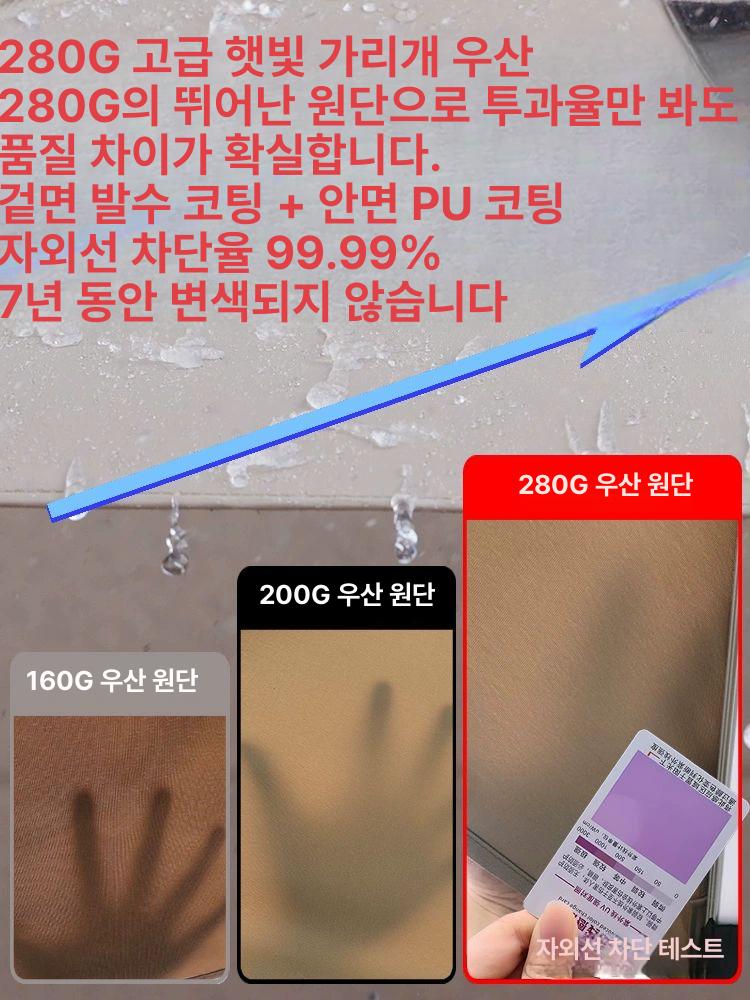 낚시 파라솔 대형 그늘막 우산 어닝 차양막 사각 휴대용 카페 낚시용 감성 비치 테라스 - 상세 이미지 3
