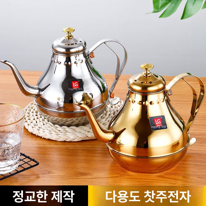 교회 주전자 포도주 실버 성찬식 스텐 기독교 0.8 1.2L (골드) 1L 이상 - 상세 이미지 3