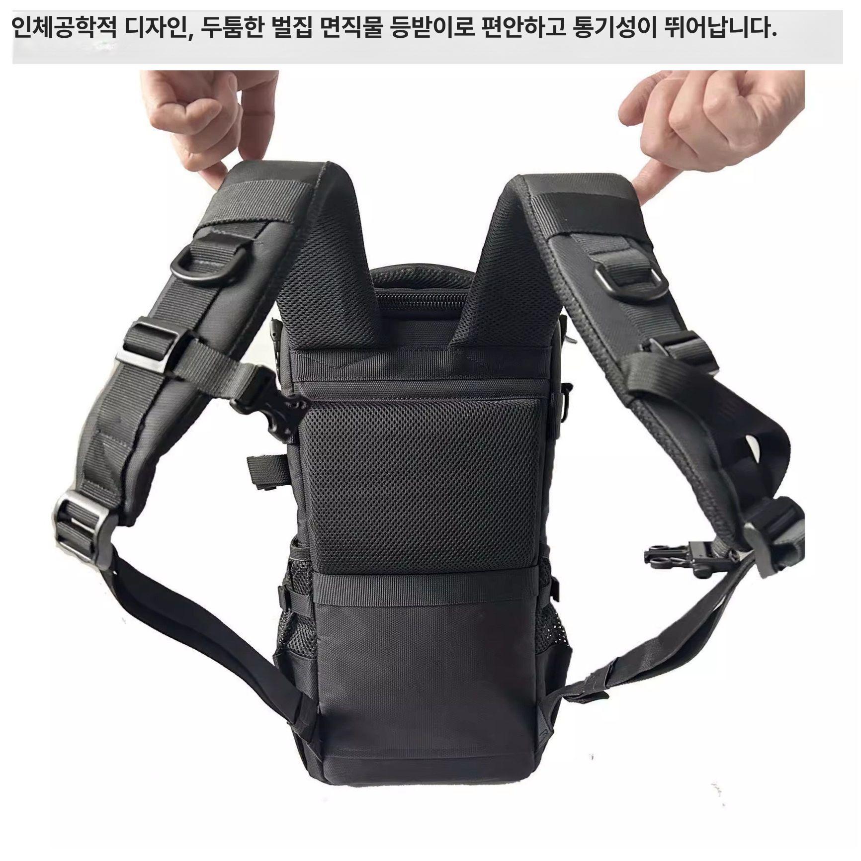 망원렌즈 가방 배낭 전문가용 카메라백 야외 전문가용 - 상세 이미지 4