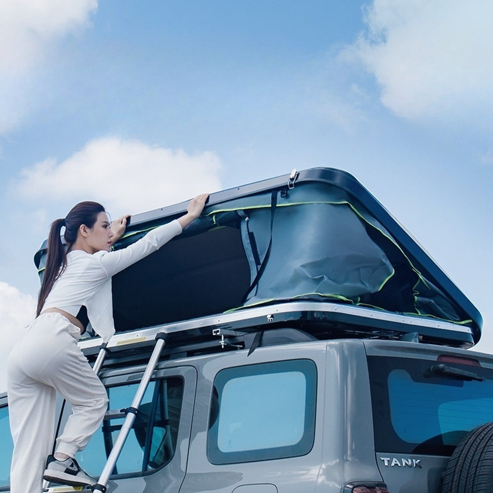 접이식 루프 텐트 하드쉘 SUV RV 세단 차량용 오토캠핑 차박 캠핑카 아웃도어 여행용 - 상세 이미지 2