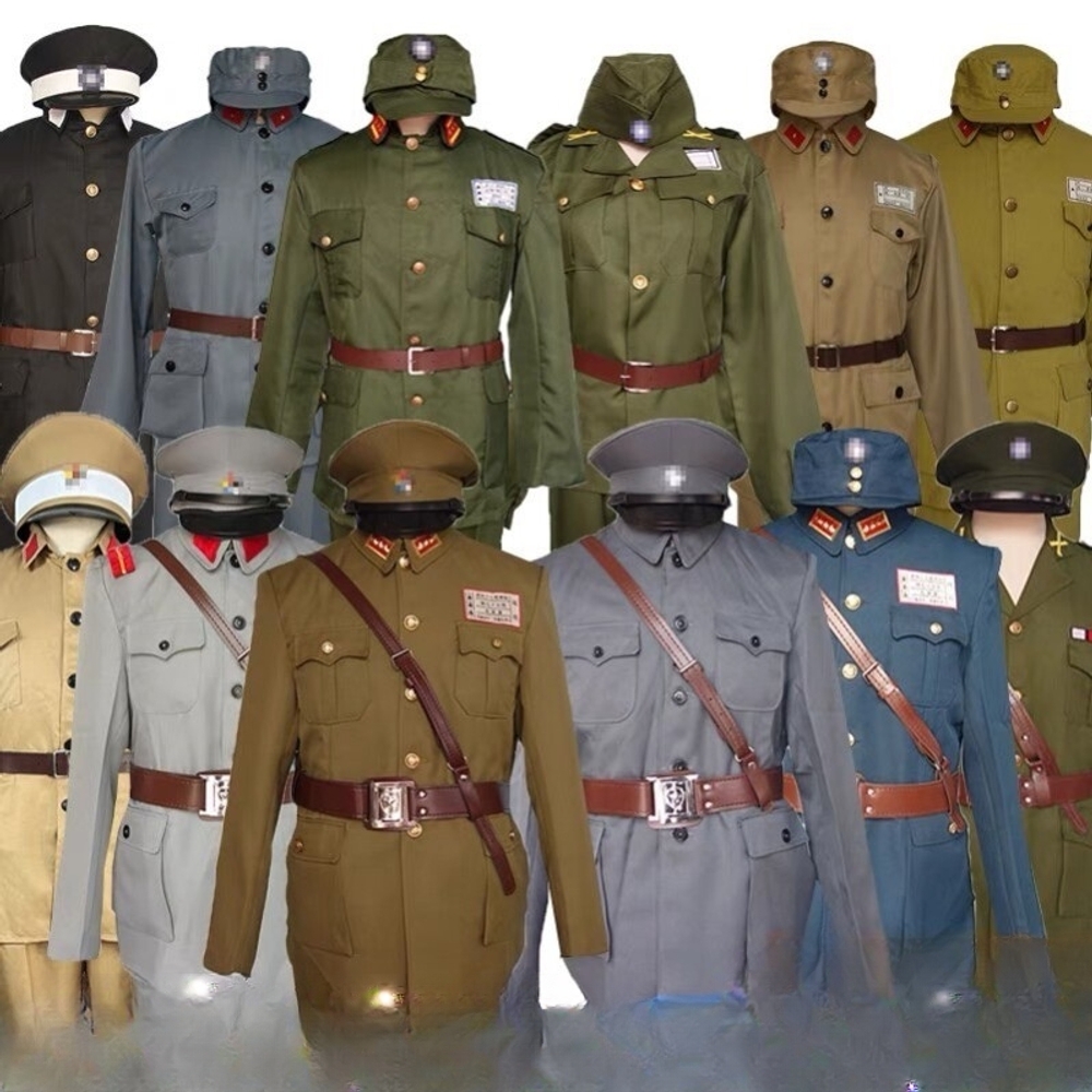 옛날 군복 복고풍 군인 영화 드라마 연극 제복 할로윈 촬영 소품 코스프레 파티 의상 고전 - 상세 이미지 2