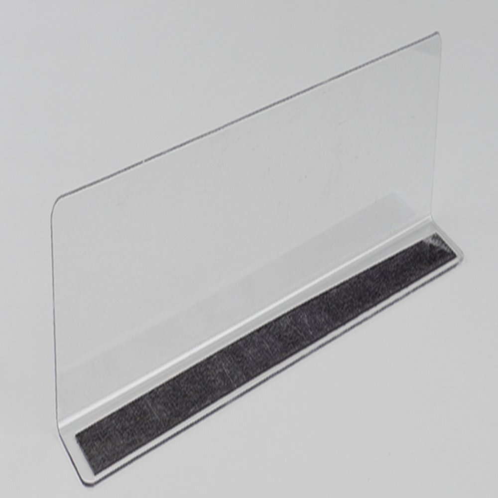 인기픽 L형 투명 칸막이 25x6cm 1P 자석형 구분파티션 슈퍼매대 식당칸막이 - 상품 이미지