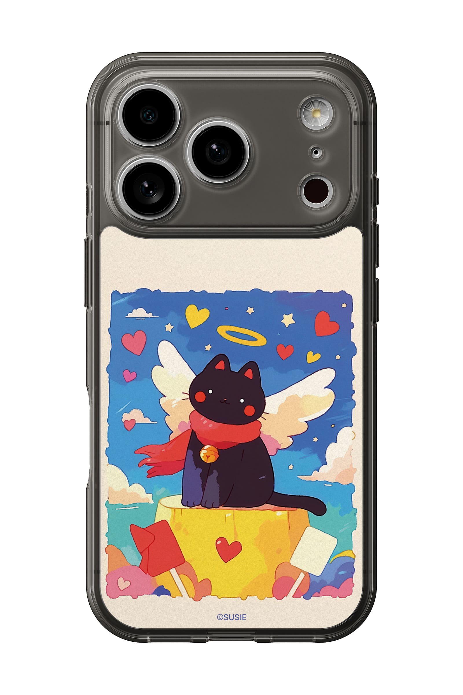수지 머플러캣 띠부띠부스킨 갤럭시/아이폰 케이스 부착용스킨 - 상세 이미지 3