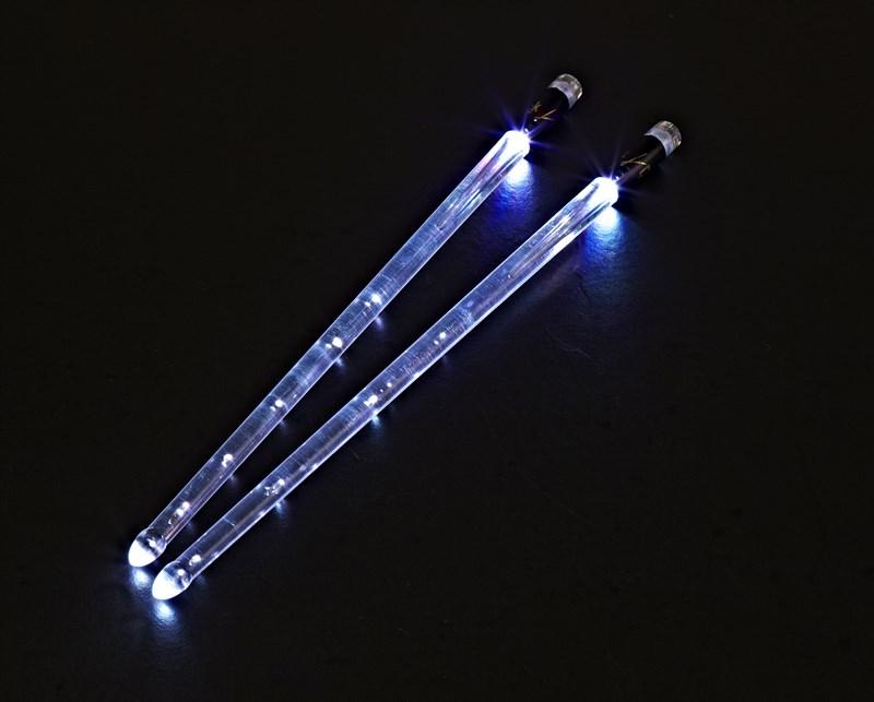 LED 난타 드럼채 야광 북채 스틱 공연 형광 리듬 15색 스위치 포함 충전식 - 상품 이미지