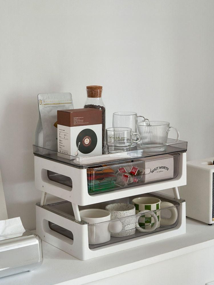주방수납 정리함 그릇 선반 정리 접시정리대 뚜껑 주방정리함 싱크대 - 상세 이미지 3