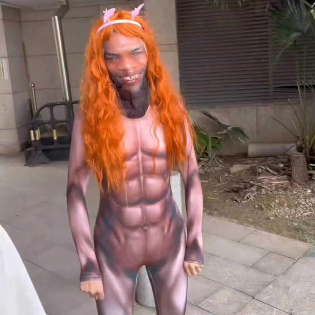 웃긴잠옷 할로윈 근육 의상 코스프레 마니또 선물 커플 쓸모없는 - 상세 이미지 4