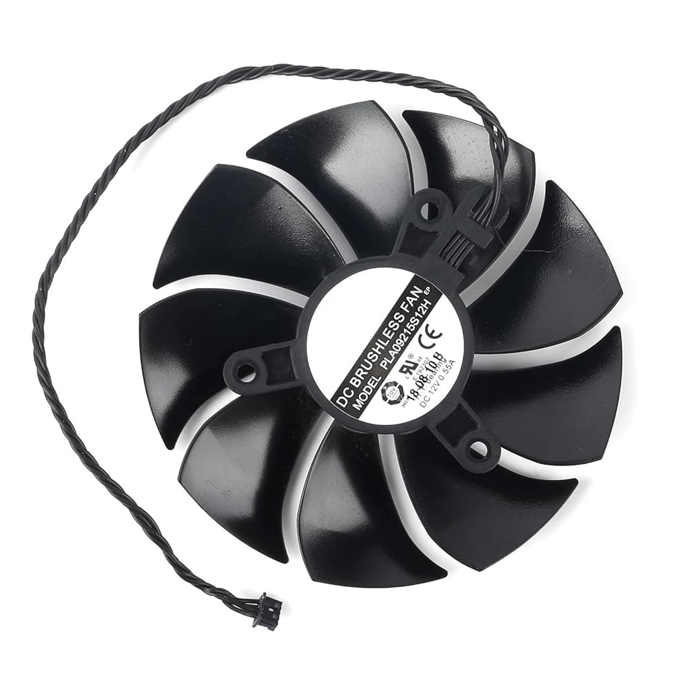 Coolerage 85mm DC 12V 0.55A 4핀 2080Ti 냉각 카드 (팬 팬 A) - RTX GPU RTX2080Ti EVGA 2060 그래픽 PLA09215S12H - 상품 이미지