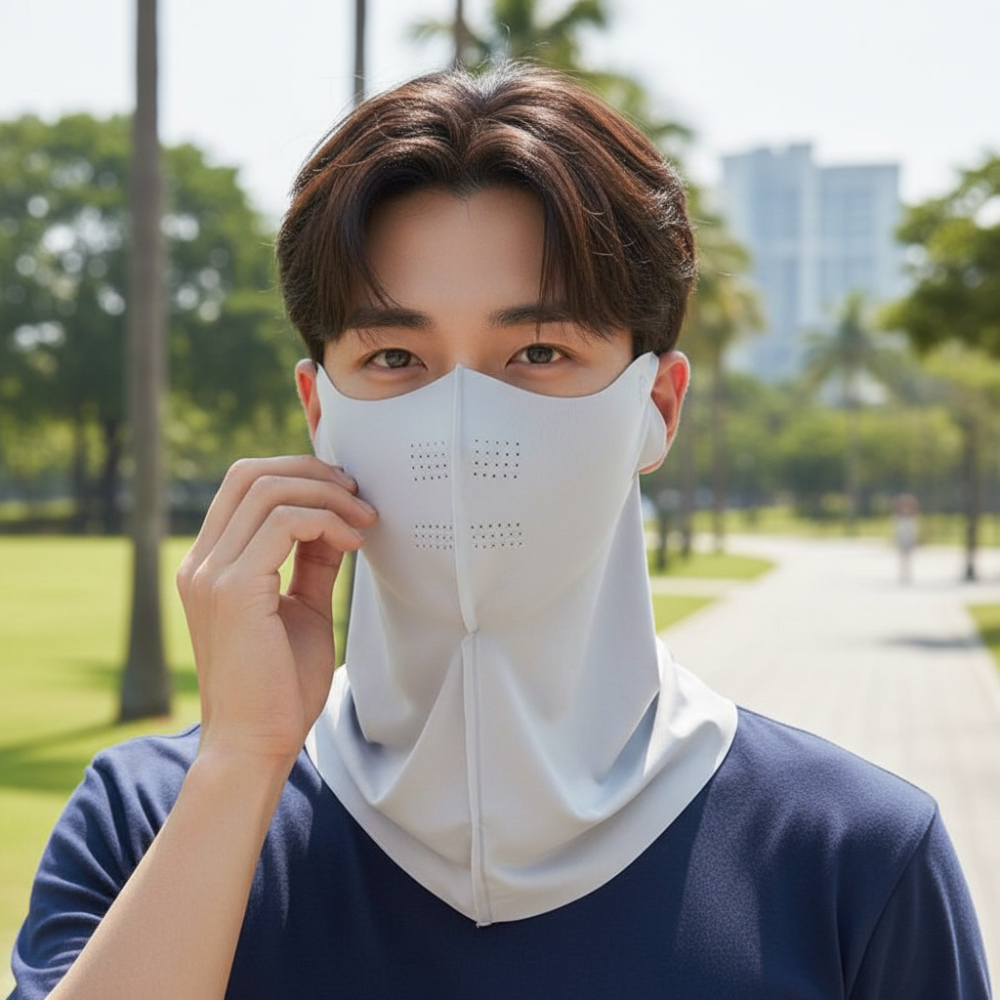 레이솔 자외선차단 스포츠 러닝 골프 마스크 쿨링 얼굴 햇빛가리개 - 상세 이미지 4