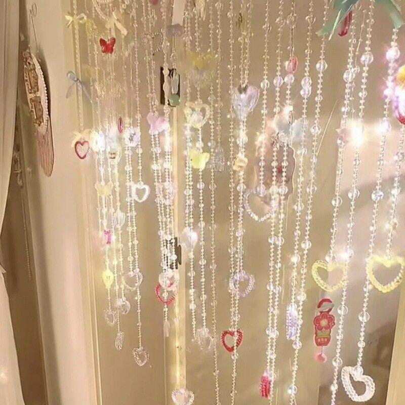 하트 비즈발 키트 문발 하이틴감성 창문 DIY 가리개 아크릴 하트 모양 비즈 목걸이 세트 1 완성품 - 상세 이미지 5