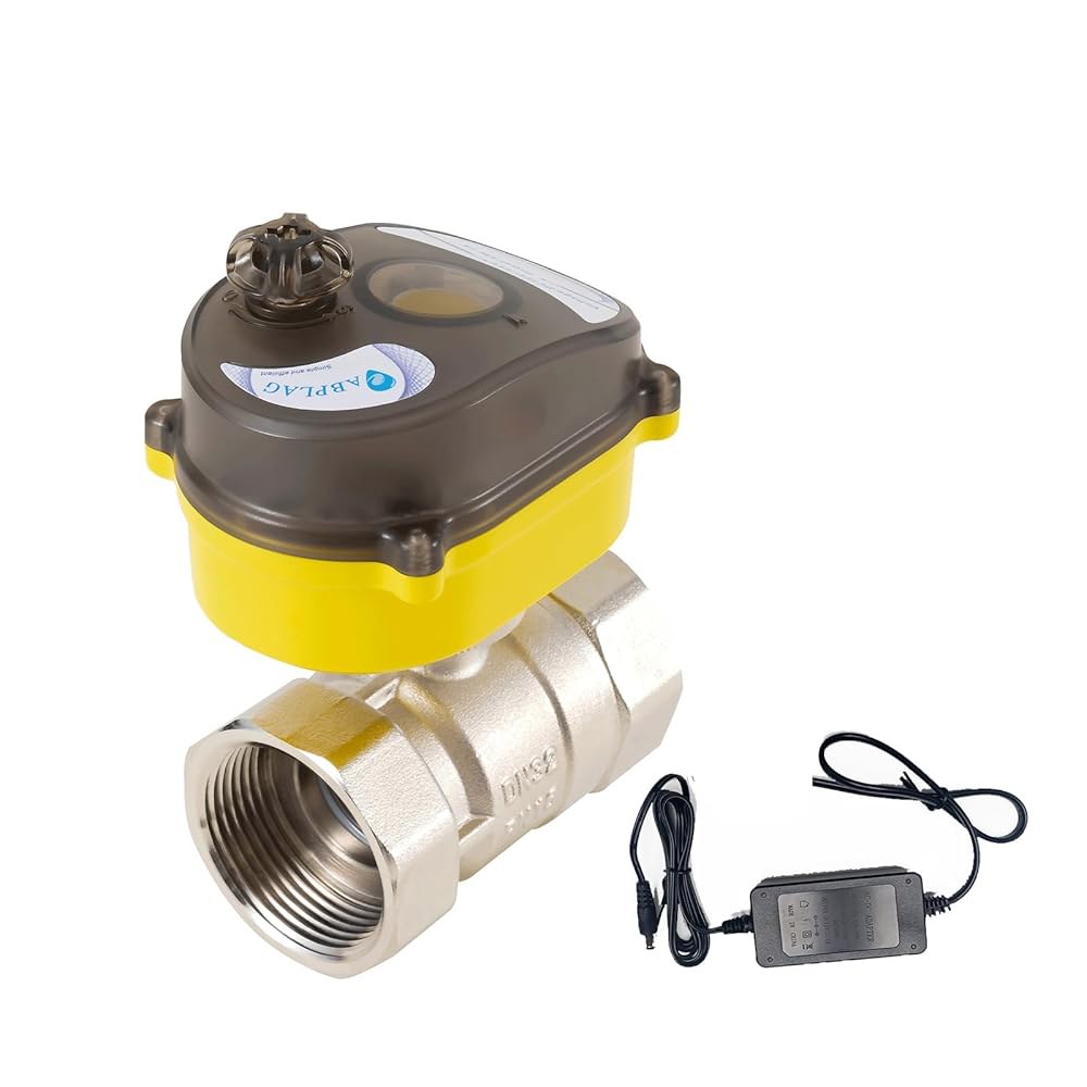 스마트 전동 볼 밸브 3/4인치 투야 앱 와이파이 수도 차단 밸브, 24V 전기 액추에이터 AC110V-230V 전원 어댑터 및 자동 복귀 설정. 타이밍 DN20MM - 상세 이미지 2