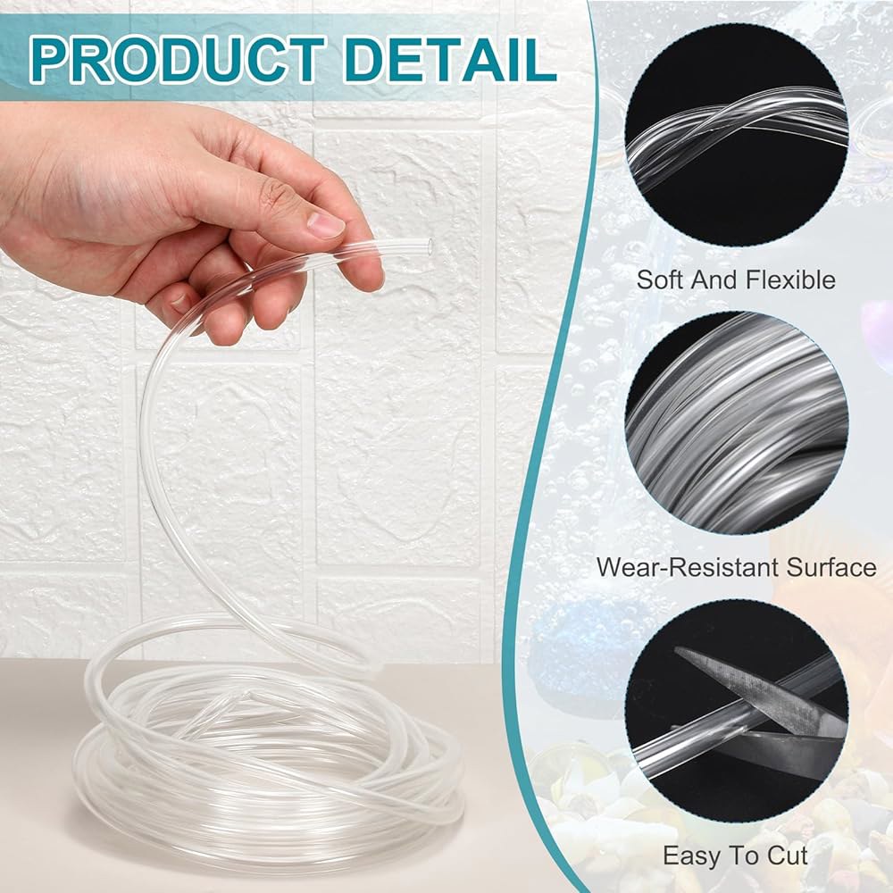 uxcell 투명 PVC 튜브, 35mm ID x 41mm OD - 4피트 튜브 경량 비닐 호스, 공기 오일 물 전달 수족관 관개용 유연 플라스틱 22mm ID x 28mm OD - 상세 이미지 3