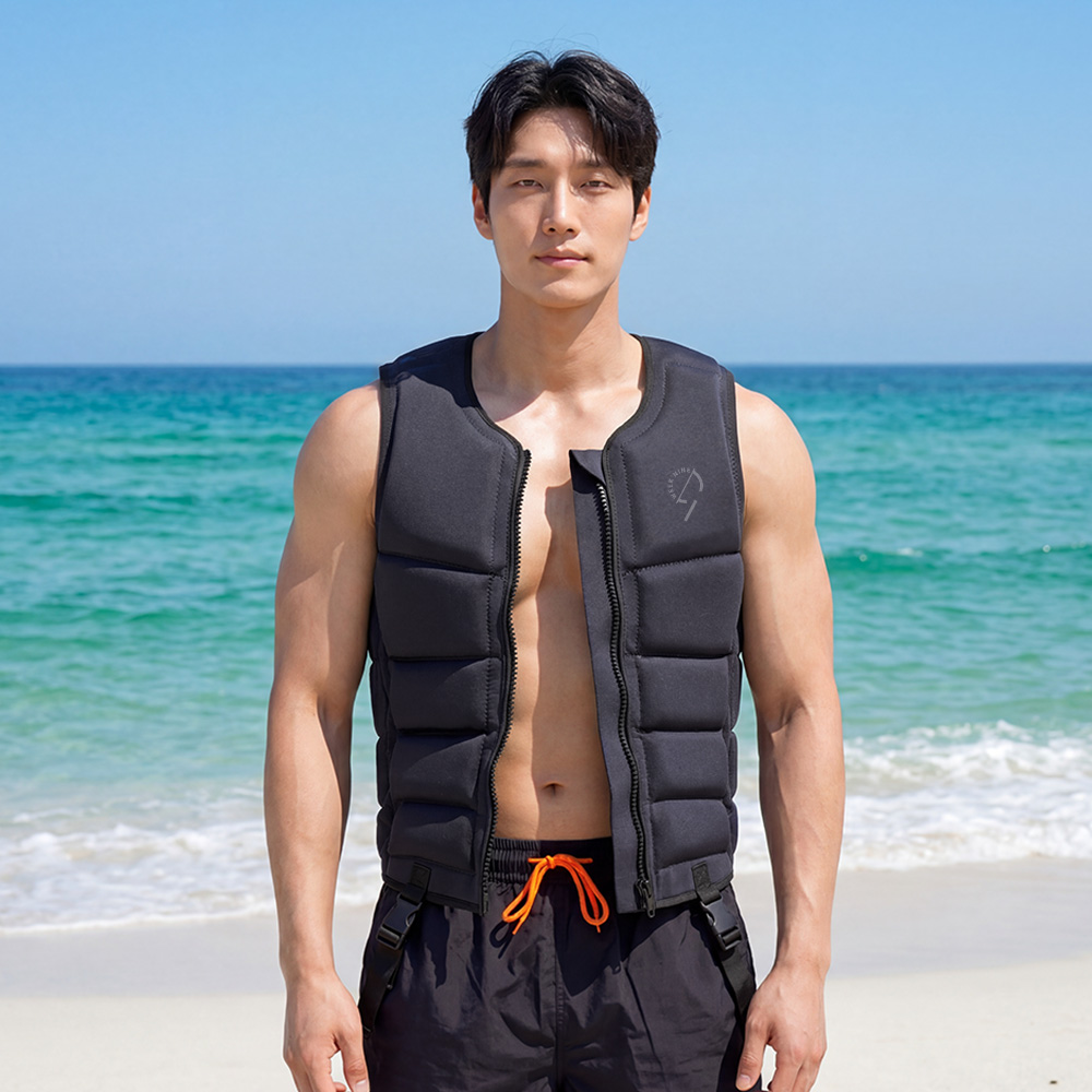 위크나인 부력보조복 성인 남자 여자 슬림핏 라이프자켓 구명조끼 위크자켓 블랙, 80kg 상품 이미지