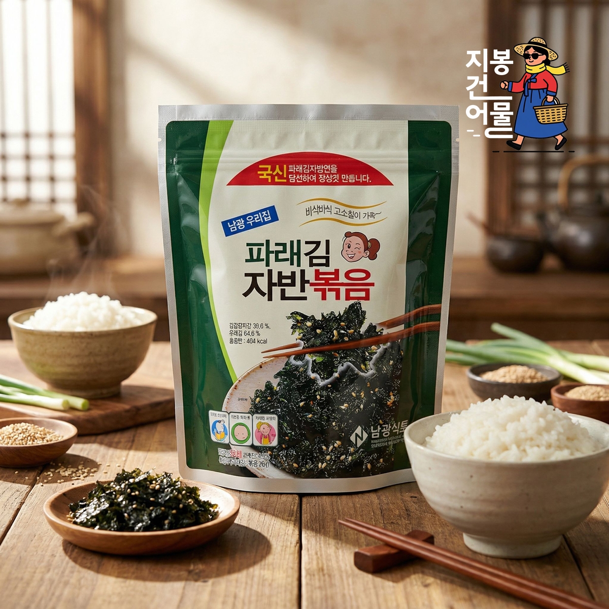 파래김 김자반볶음 80g 국산 돌자반 김가루 볶음