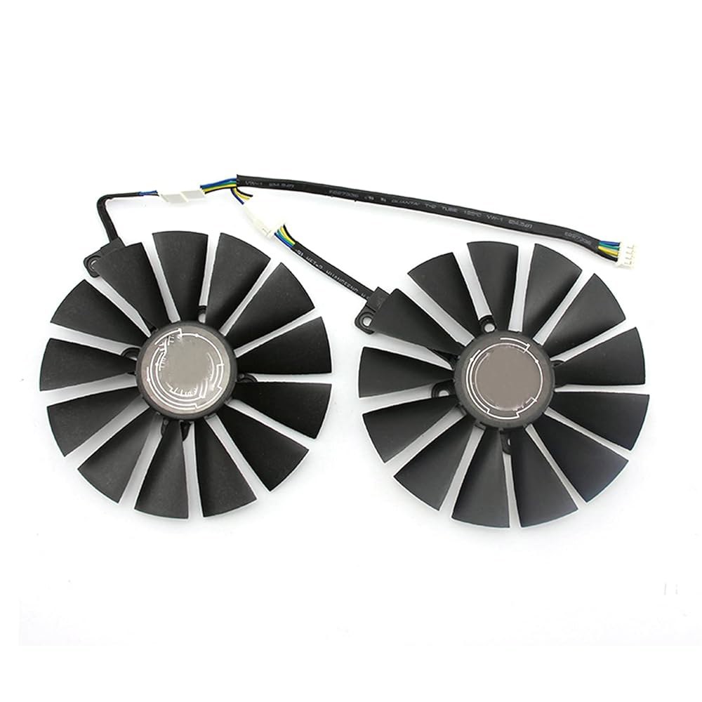 XHSESA ASUS DUAL-RX580-8G 수리 부품용 내구성 4핀 카드 냉각 있는 팬 비디오 교체용 (2개) 그래픽 2PCS - 상품 이미지