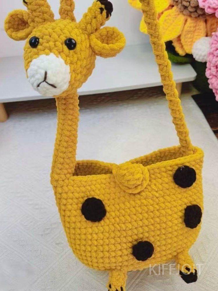 제니오숲 귀여운기린 뜨게가방 DIY도구세트 이미지 2