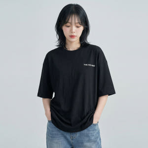 5부오버핏 빔아카이브 네온 컬러 그래픽 반팔티 남녀공용 루즈핏 티셔츠 착용 후기 | 사이즈/핏 총정리 - 상품 이미지 2