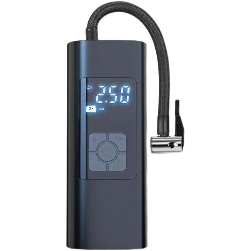 휴대용 스마트 전동 공기주입기 에어펌프 타이어 튜브 가정용 공기압 주입기 무선 - 상품 이미지