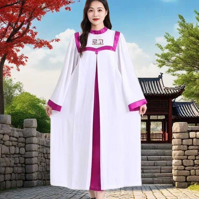 성가대 가운 교회 찬양 의상 기독교 찬송 행사 합창복 - 상세 이미지 2