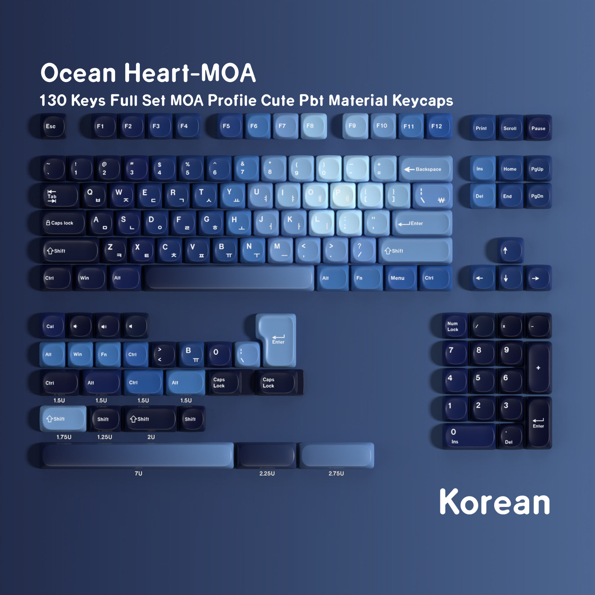 유니버스 한글 키캡 MOA 이중사출 측각 기계식키보드 호환 키캡 - 상세 이미지 4