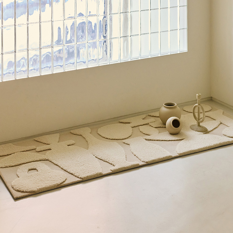 아르케 컨투어 핸드터프티드 디자인 아이보리, 러너 _ 800 x 2000mm - 상품 이미지