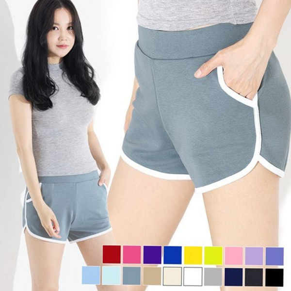 데일리 여성 면 반바지 캐주얼 면 반바지 스포티 하프 여름 - 상품 이미지