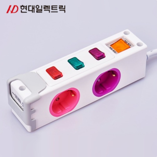 3구멀티탭 5M 국산 USB 개별스위치 옆으로멀티탭 2800W - 상품 이미지