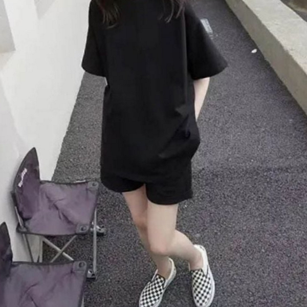 루즈핏 여성 반팔 상하 캐주얼 여성 여름 트레이닝 트레이닝복 데일리 - 상품 이미지