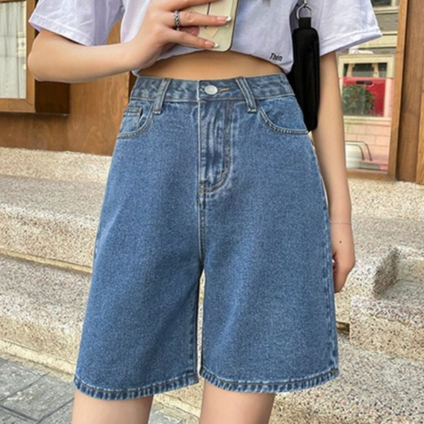 버뮤다 여성 여름 반바지 데일리반 여성 5부 반바지 빅사이즈 하프 - 상품 이미지